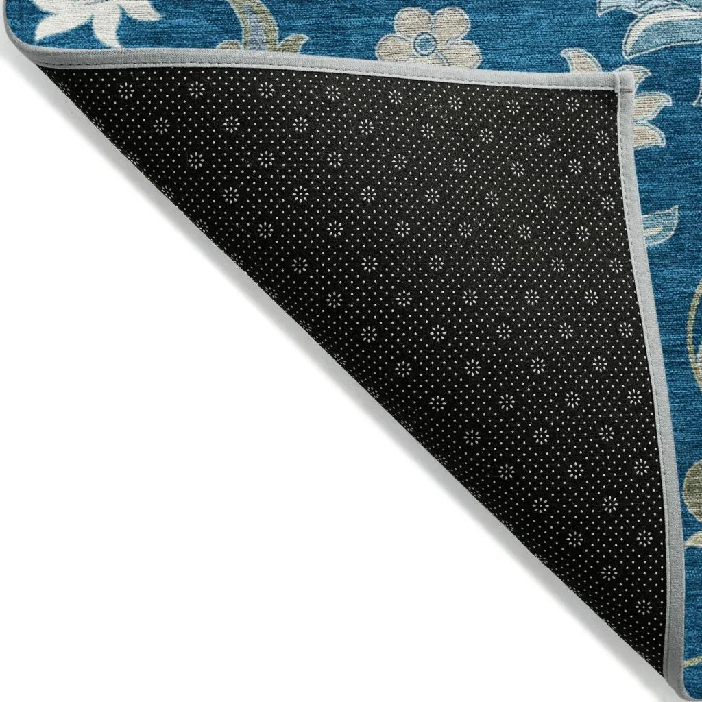 Aveline Blue Washable Indoor-Outdoor Rug-Outdoor Rugs-LOOMLAN Rugs-LOOMLAN