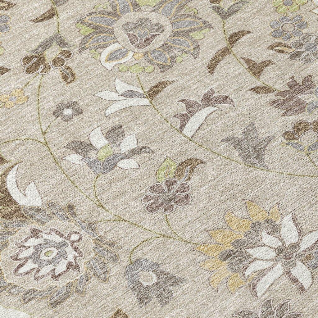 Aveline Brown Washable Indoor-Outdoor Rug-Outdoor Rugs-LOOMLAN Rugs-LOOMLAN