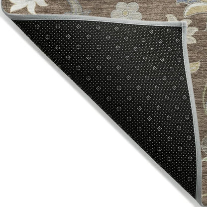 Aveline Chocolate Washable Indoor-Outdoor Rug-Outdoor Rugs-LOOMLAN Rugs-LOOMLAN