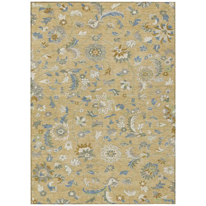 Aveline Gold Washable Indoor-Outdoor Rug-Outdoor Rugs-LOOMLAN Rugs-2'6" x 3'10"-LOOMLAN