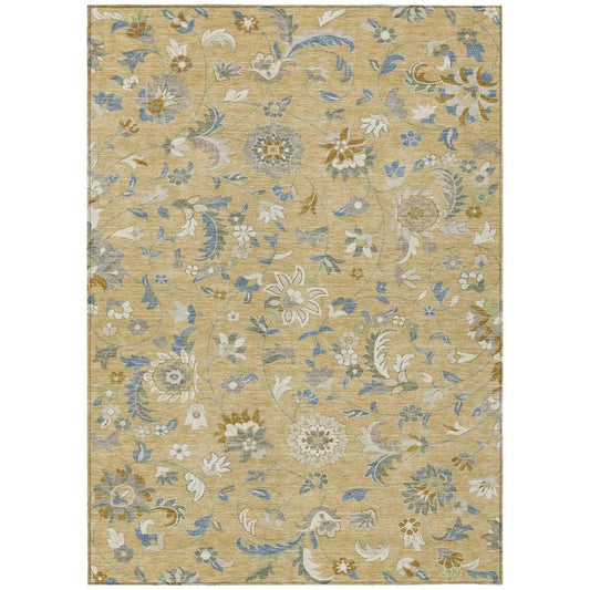 Aveline Gold Washable Indoor-Outdoor Rug-Outdoor Rugs-LOOMLAN Rugs-2'6" x 3'10"-LOOMLAN