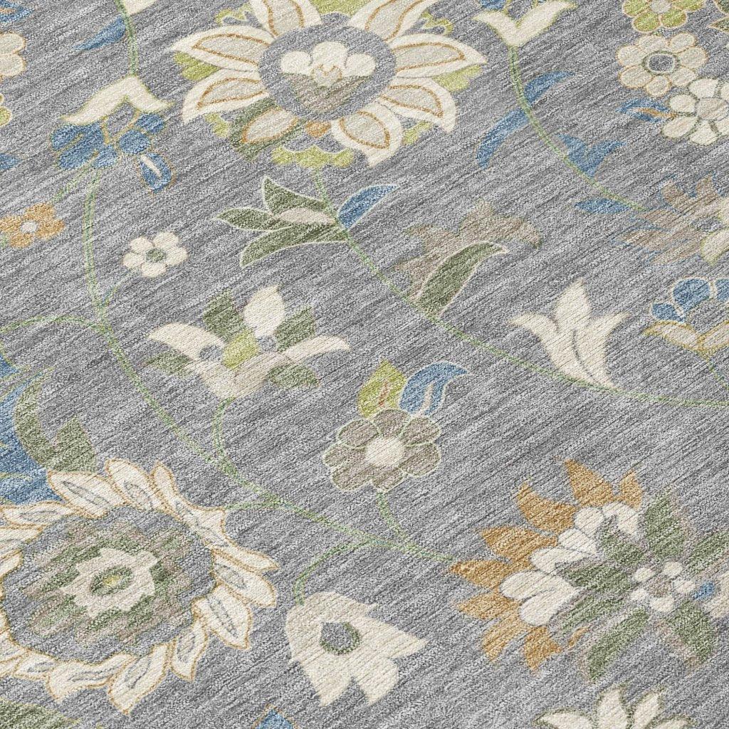 Aveline Gray Washable Indoor-Outdoor Rug-Outdoor Rugs-LOOMLAN Rugs-LOOMLAN