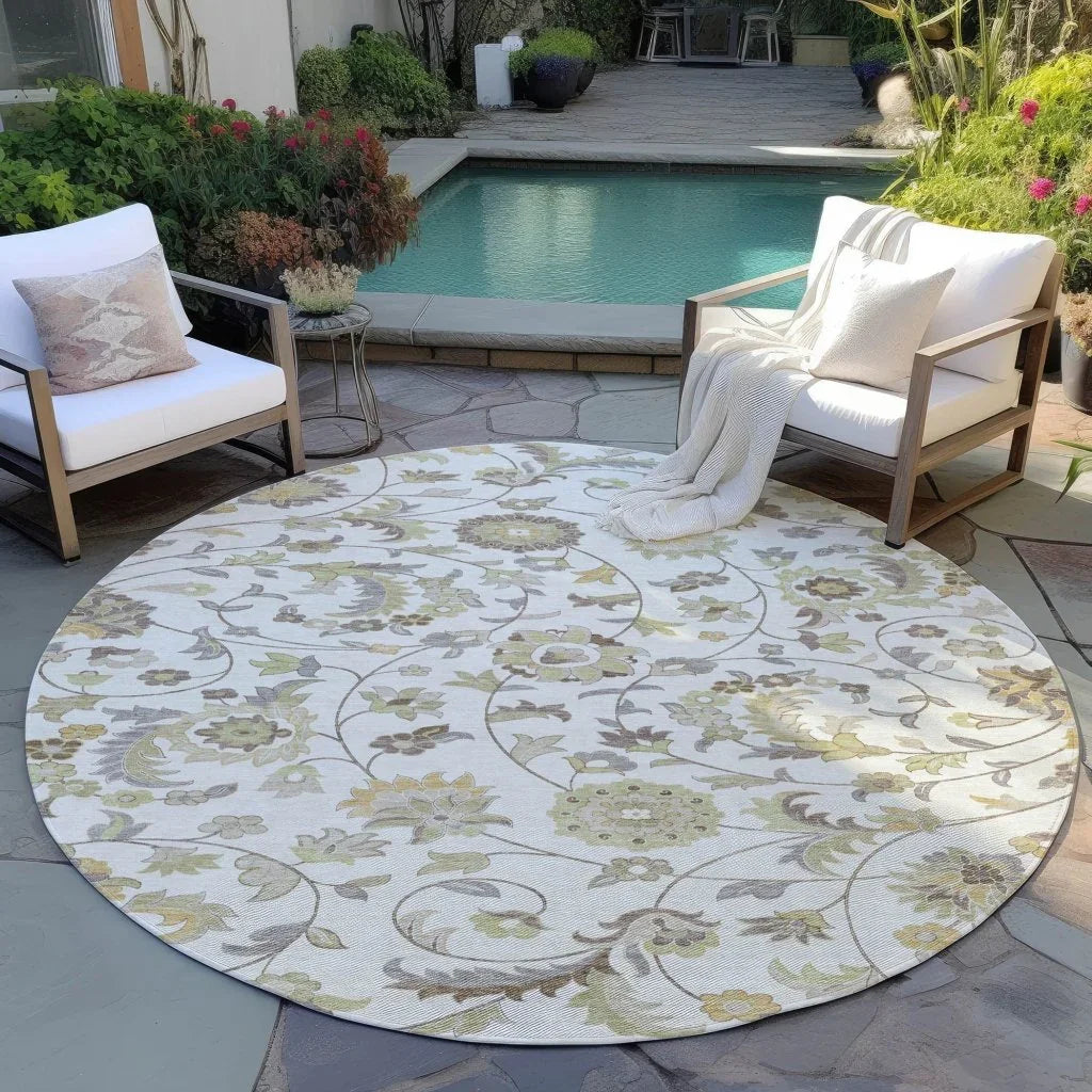 Aveline Ivory Washable Indoor-Outdoor Rug-Outdoor Rugs-LOOMLAN Rugs-LOOMLAN