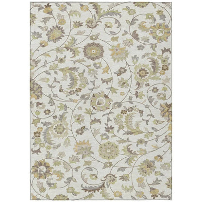 Aveline Ivory Washable Indoor-Outdoor Rug-Outdoor Rugs-LOOMLAN Rugs-2'6" x 3'10"-LOOMLAN