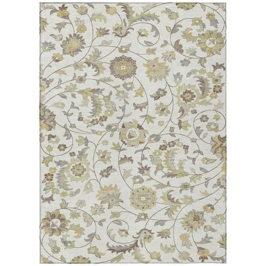Aveline Ivory Washable Indoor-Outdoor Rug-Outdoor Rugs-LOOMLAN Rugs-2'6" x 3'10"-LOOMLAN