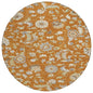 Aveline Orange Washable Indoor-Outdoor Rug-Outdoor Rugs-LOOMLAN Rugs-8' x 8'-LOOMLAN