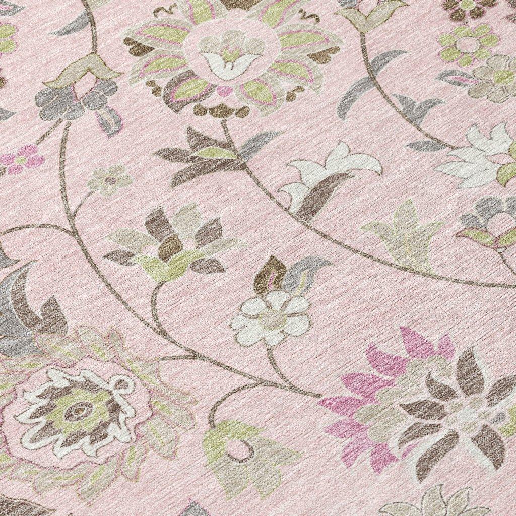 Aveline Pink Washable Indoor-Outdoor Rug-Outdoor Rugs-LOOMLAN Rugs-LOOMLAN