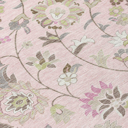 Aveline Pink Washable Indoor-Outdoor Rug-Outdoor Rugs-LOOMLAN Rugs-LOOMLAN