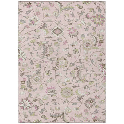 Aveline Pink Washable Indoor-Outdoor Rug-Outdoor Rugs-LOOMLAN Rugs-2'6" x 3'10"-LOOMLAN