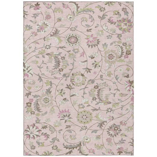 Aveline Pink Washable Indoor-Outdoor Rug-Outdoor Rugs-LOOMLAN Rugs-2'6" x 3'10"-LOOMLAN
