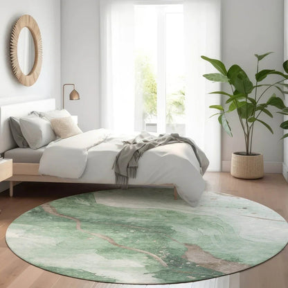 Avelora Green Washable Indoor - Outdoor Rug - LOOMLAN - LOOMLAN Rugs - Outdoor Rugs