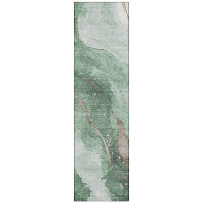 Avelora Green Washable Indoor - Outdoor Rug - LOOMLAN - LOOMLAN Rugs - Outdoor Rugs