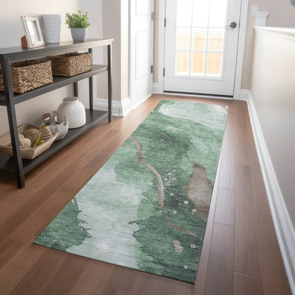 Avelora Green Washable Indoor - Outdoor Rug - LOOMLAN - LOOMLAN Rugs - Outdoor Rugs