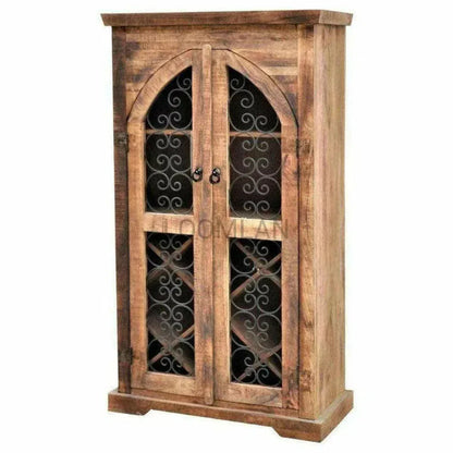 Avendor Arched Double Door Home Bar Cabinet-Home Bar Cabinets-LOOMLAN-LOOMLAN