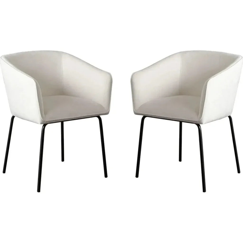 Avery Fabric Armless Dining Chair 2PC - LOOMLAN - Diamond Sofa - Dining Chairs