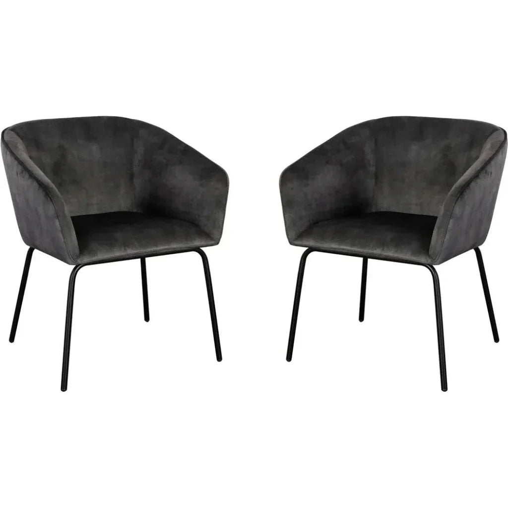 Avery Fabric Armless Dining Chair 2PC - LOOMLAN - Diamond Sofa - Dining Chairs