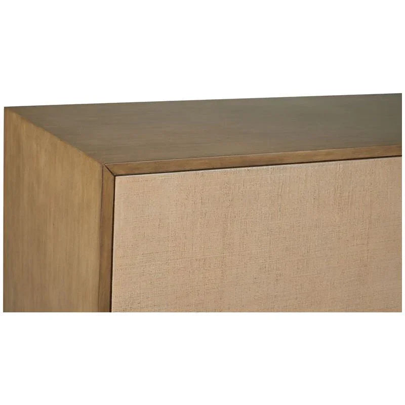 Avery Raffia Covered Brown Cabinet - LOOMLAN - Chelsea House - Accent Cabinets