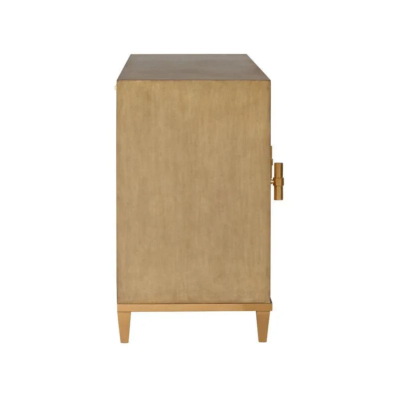 Avery Raffia Covered Brown Cabinet - LOOMLAN - Chelsea House - Accent Cabinets