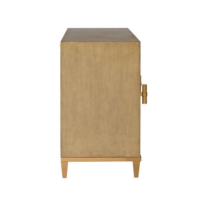 Avery Raffia Covered Brown Cabinet - LOOMLAN - Chelsea House - Accent Cabinets