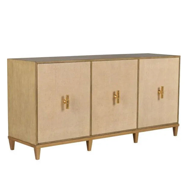 Avery Raffia Covered Brown Cabinet - LOOMLAN - Chelsea House - Accent Cabinets
