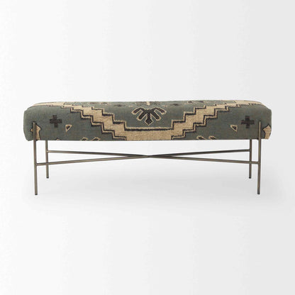 Avery Tan Fabric Bedroom Bench
