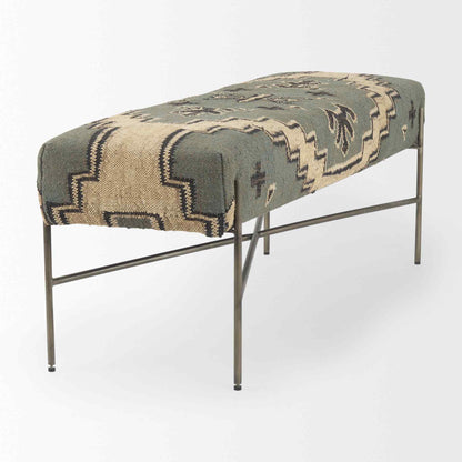 Avery Tan Fabric Bedroom Bench