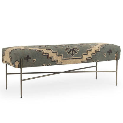 Avery Tan Fabric Bedroom Bench