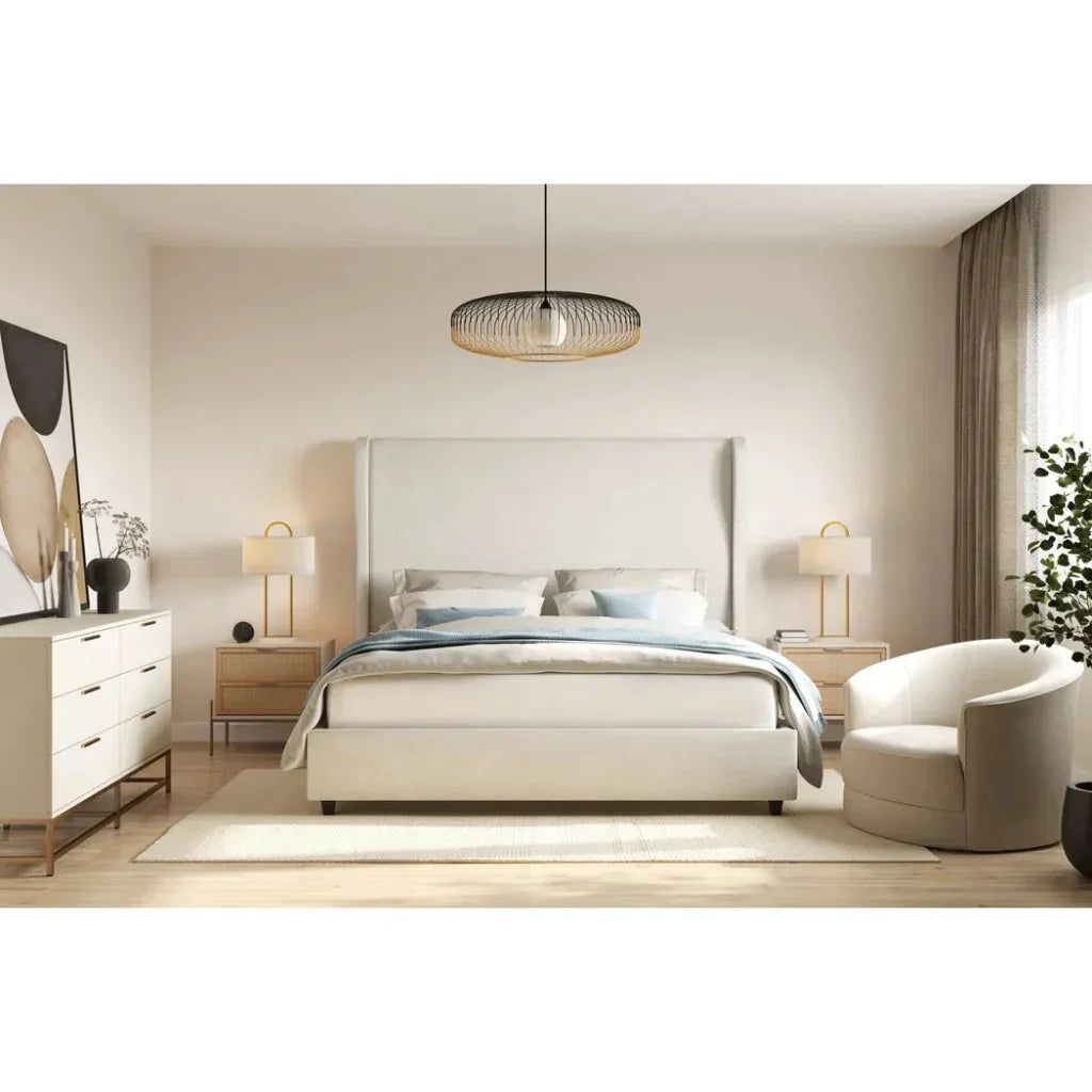 Avida Wooden Iron Nightstand - LOOMLAN - SUNPAN - Nightstands