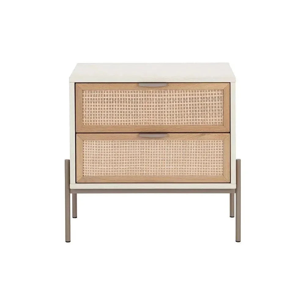 Avida Wooden Iron Nightstand - LOOMLAN - SUNPAN - Nightstands