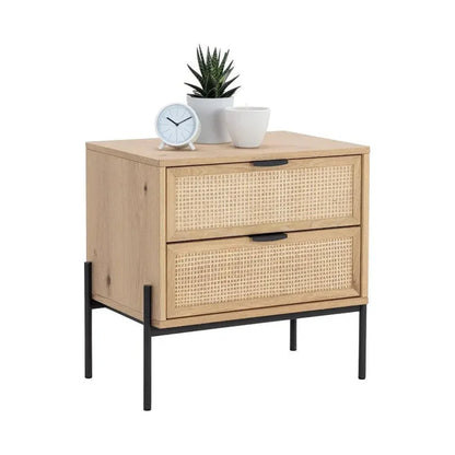 Avida Wooden Iron Nightstand - LOOMLAN - SUNPAN - Nightstands