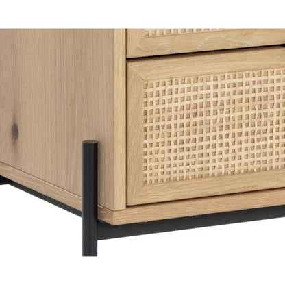 Avida Wooden Iron Nightstand - LOOMLAN - SUNPAN - Nightstands