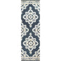 Avit Central Medallion Dark Blue Large Area Rugs - LOOMLAN - LOOMLAN - Area Rugs