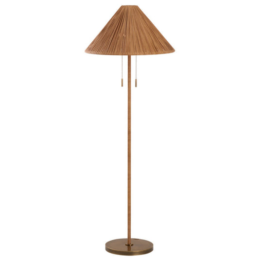 Avondale Handcrafted Rattan Floor Lamp-Floor Lamps-Wildwood-LOOMLAN