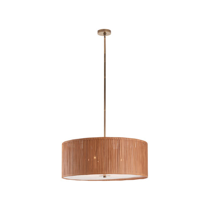 Avondale Rattan Shade Brown Pendant