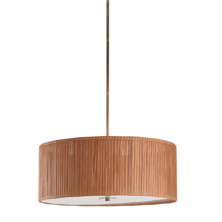 Avondale Rattan Shade Brown Pendant