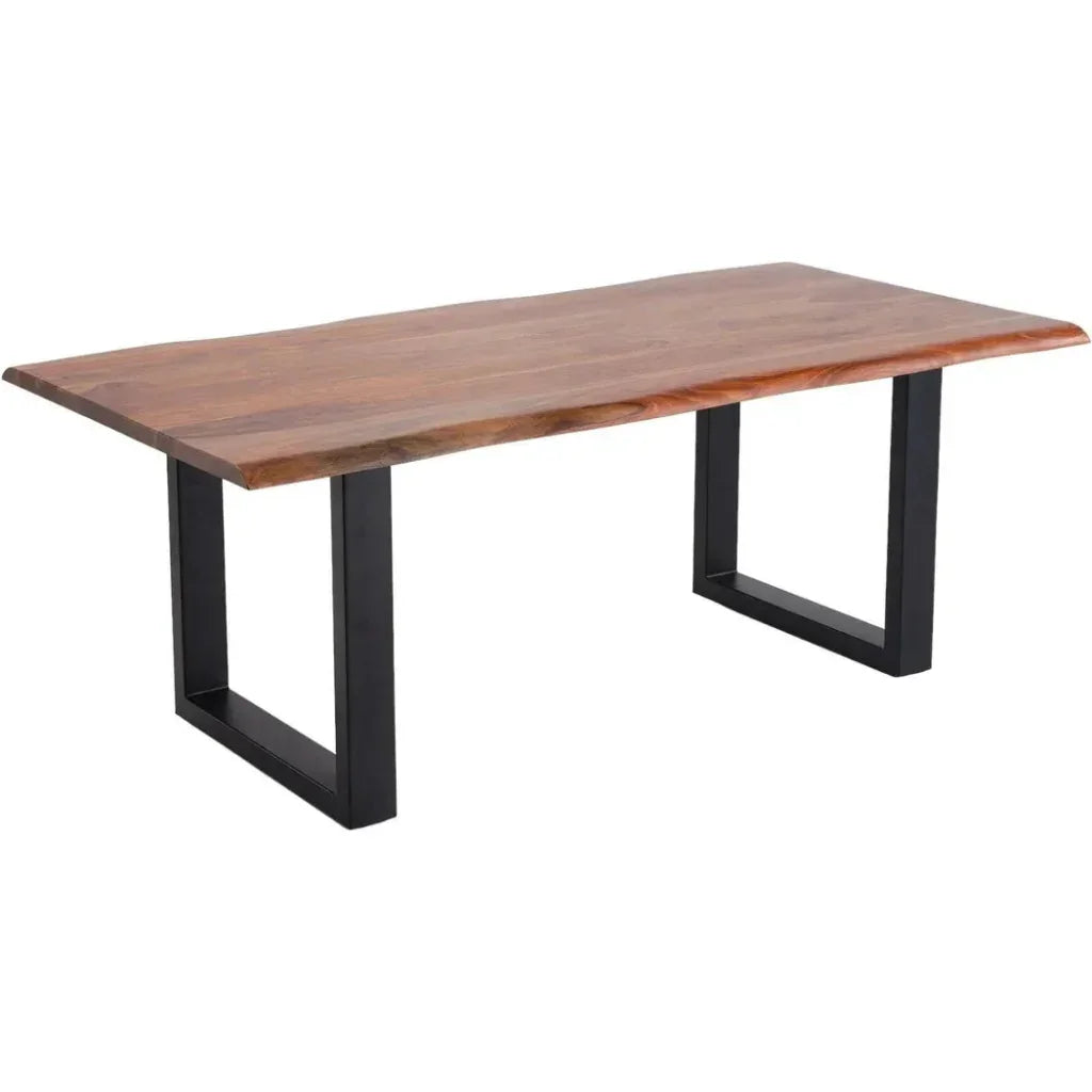 Avritha Wood Rectangular Dining Table-Dining Tables-LOOMLAN-LOOMLAN