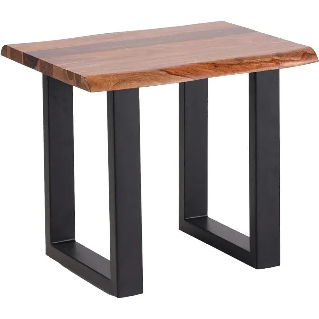 Carden Wood Brown Rectangular Side Table - LOOMLAN - LOOMLAN - Side Tables