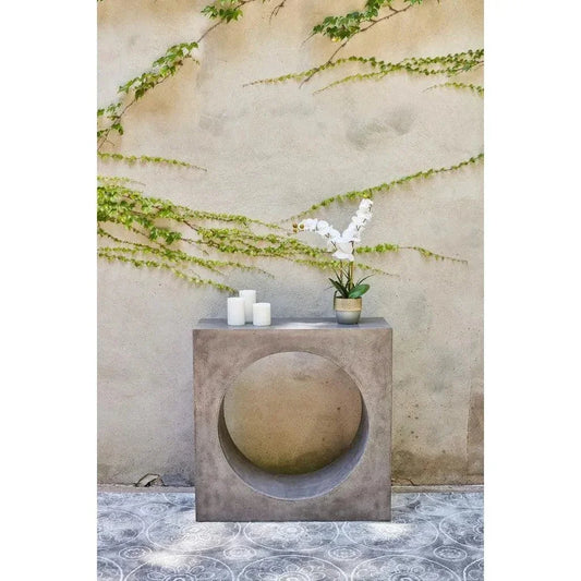 Avva Fiber Reinforced Concrete Sofa Table-Outdoor Console Tables-Urbia-LOOMLAN