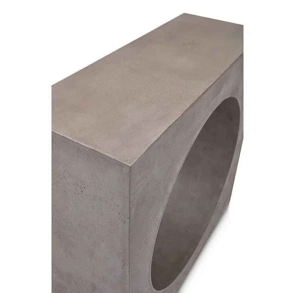 Avva Fiber Reinforced Concrete Sofa Table-Outdoor Console Tables-Urbia-LOOMLAN