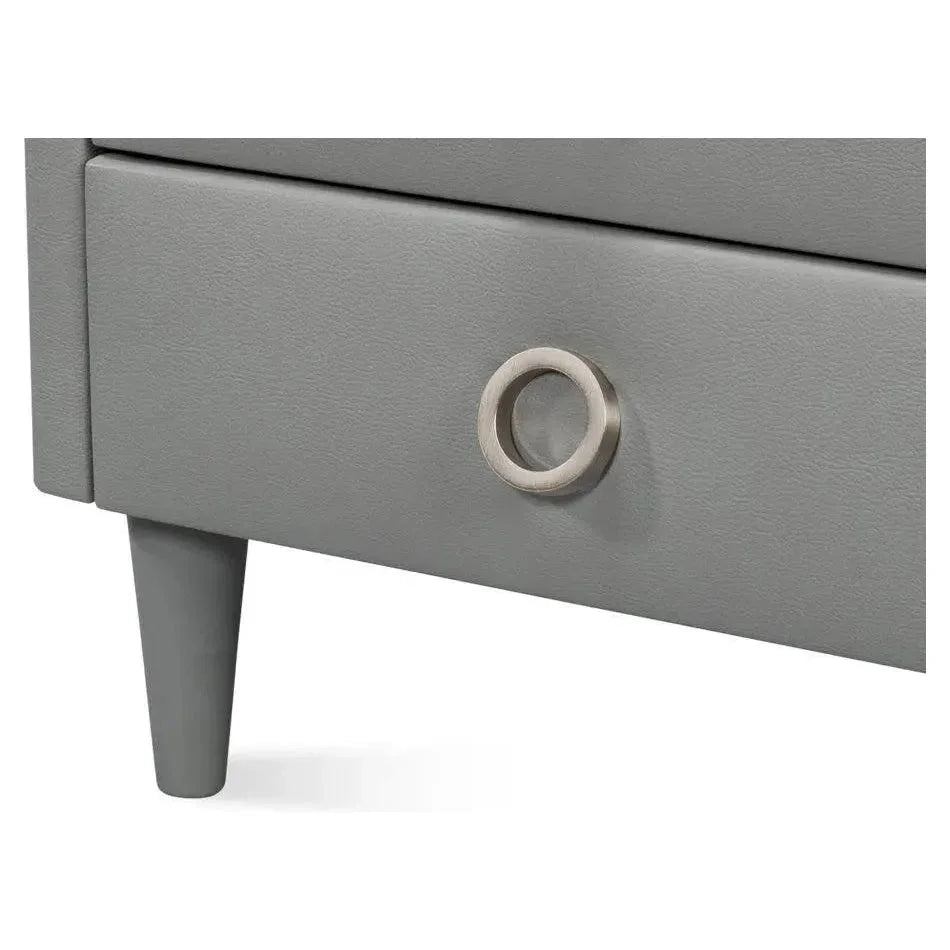 Avvolto Mdf Grey 3 Drawer Night Stand - LOOMLAN - Nightstands