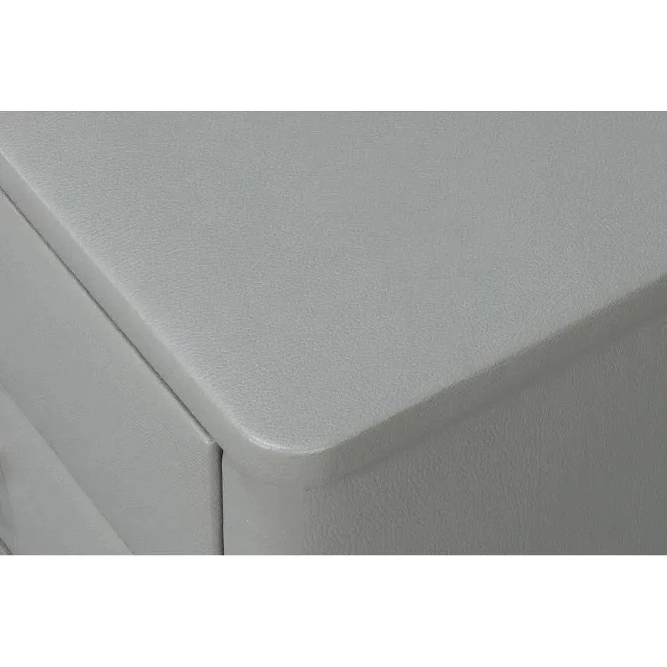 Avvolto Mdf Grey 3 Drawer Night Stand - LOOMLAN - Nightstands