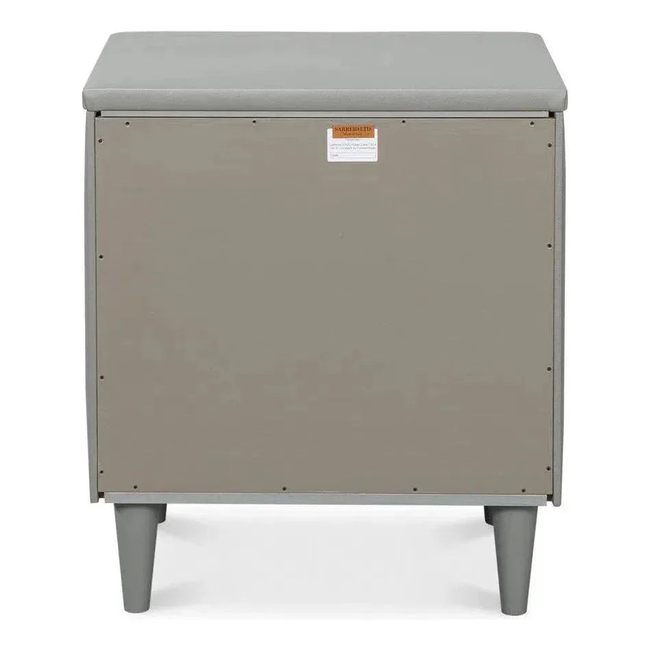 Avvolto Mdf Grey 3 Drawer Night Stand - LOOMLAN - Nightstands