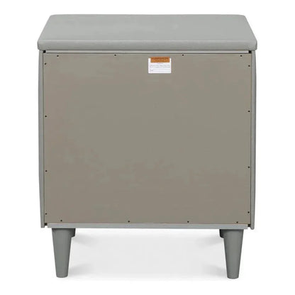 Avvolto Mdf Grey 3 Drawer Night Stand - LOOMLAN - Nightstands