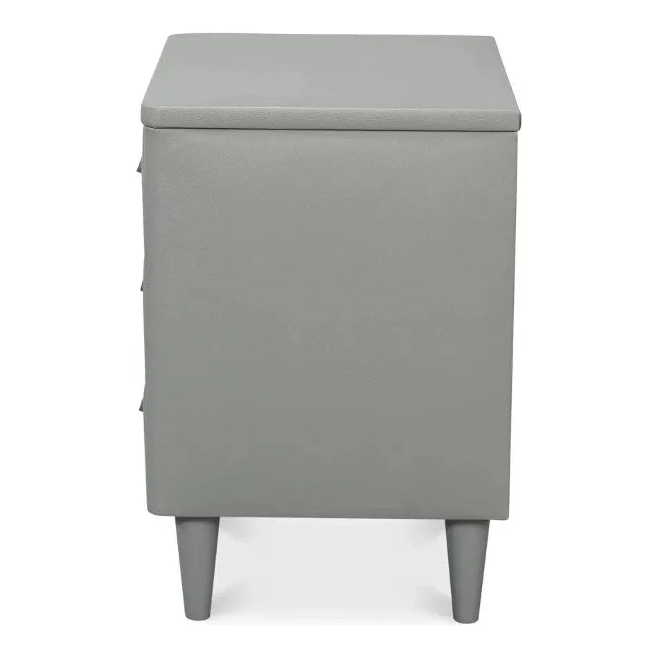 Avvolto Mdf Grey 3 Drawer Night Stand - LOOMLAN - Nightstands