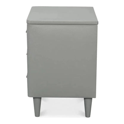 Avvolto Mdf Grey 3 Drawer Night Stand - LOOMLAN - Nightstands