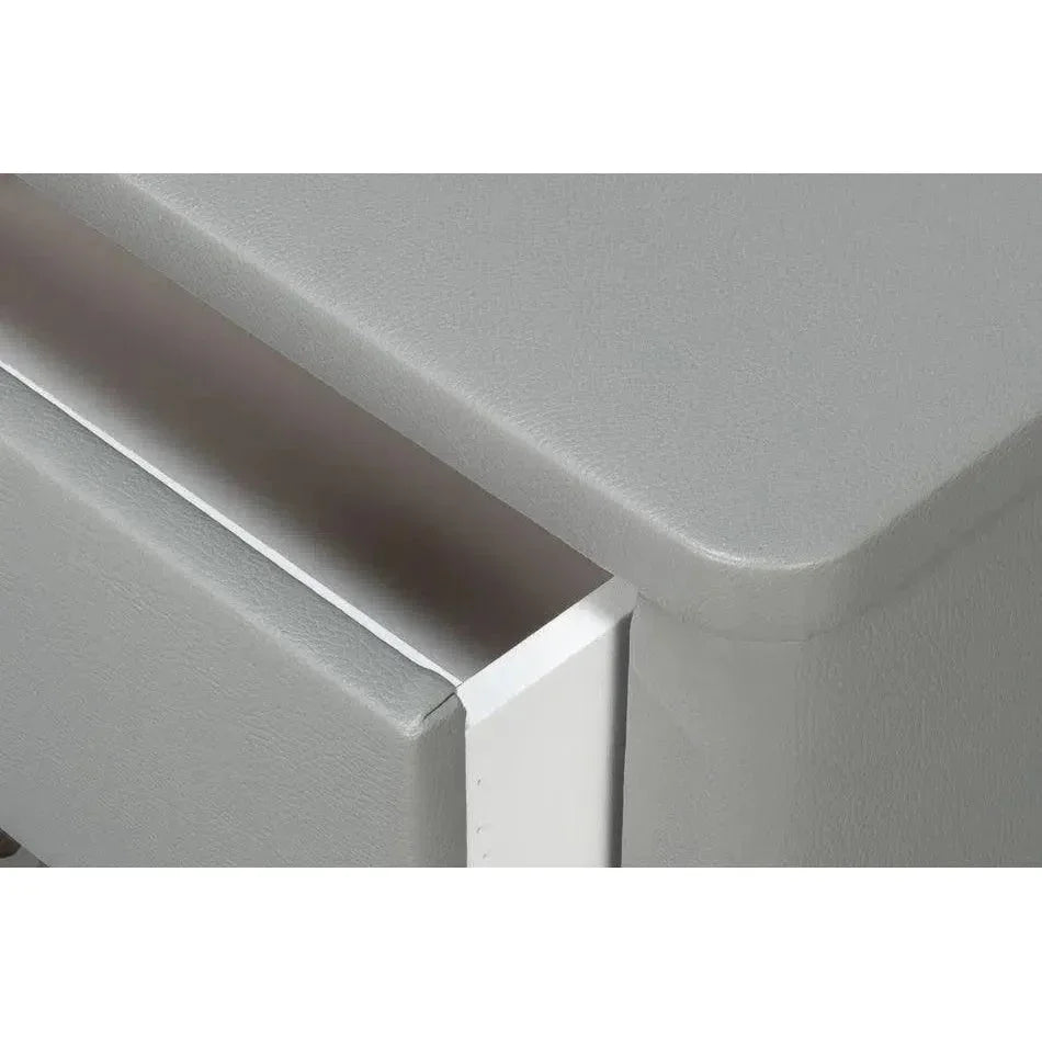 Avvolto Mdf Grey 3 Drawer Night Stand - LOOMLAN - Nightstands