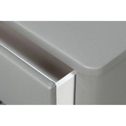 Avvolto Mdf Grey 3 Drawer Night Stand - LOOMLAN - Nightstands
