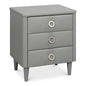 Avvolto Mdf Grey 3 Drawer Night Stand - LOOMLAN - Nightstands