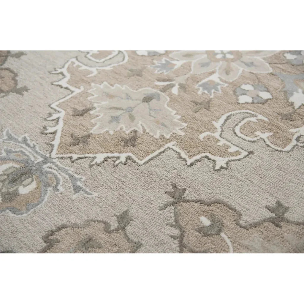Awad Central Medallion Tan Large Area Rugs - LOOMLAN - LOOMLAN - Area Rugs