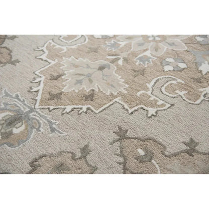 Awad Central Medallion Tan Large Area Rugs - LOOMLAN - LOOMLAN - Area Rugs